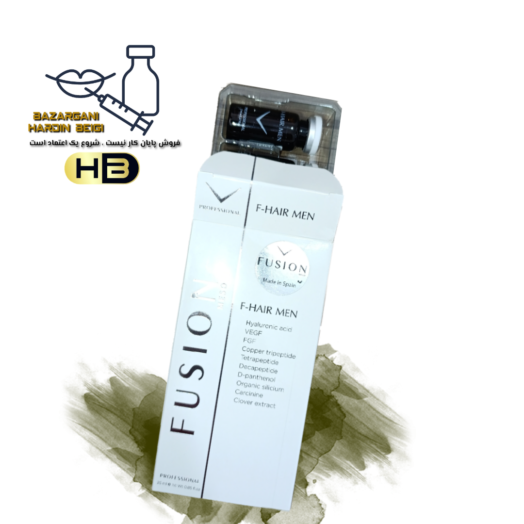 کوکتل درمان طاسی و ریزش موی ارثی فیوژن اف هیر من اورجینال F-hair men